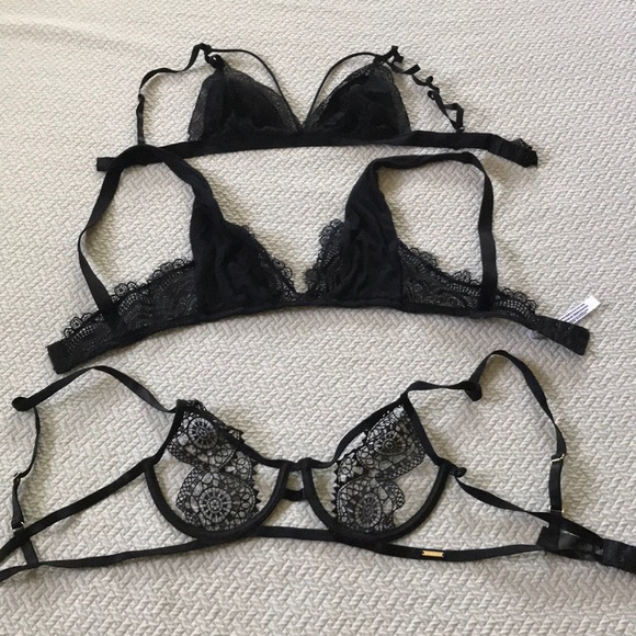 Free People Other - Black bralette bundle